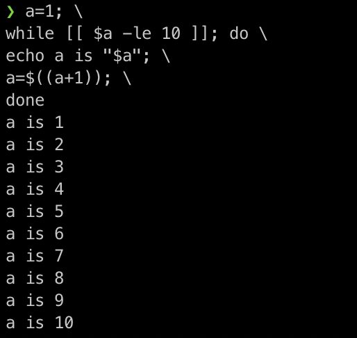 bash while-loop